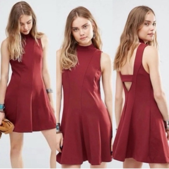 Free people Elegant Burgundy Sleeveless Dress - Picture 1 of 7